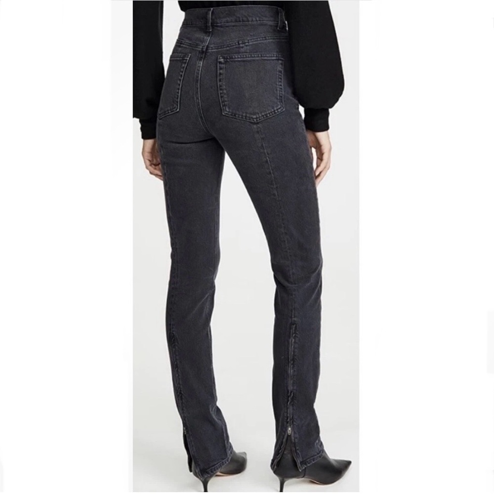 Reformation Jeans Camilla Erie Wash High Rise Back Seam & Ankle Zip Size 26